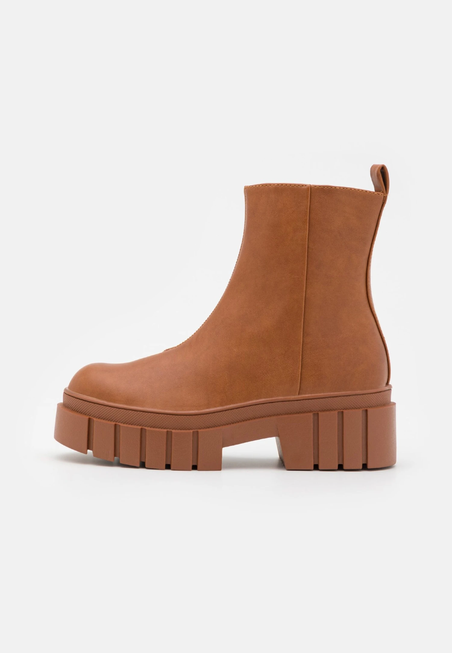 Even&Odd Enkellaarsjes Met Plateauzool - Cognac 4 Even&Odd Enkellaarsjes Met Plateauzool - Cognac - Afbeelding 2