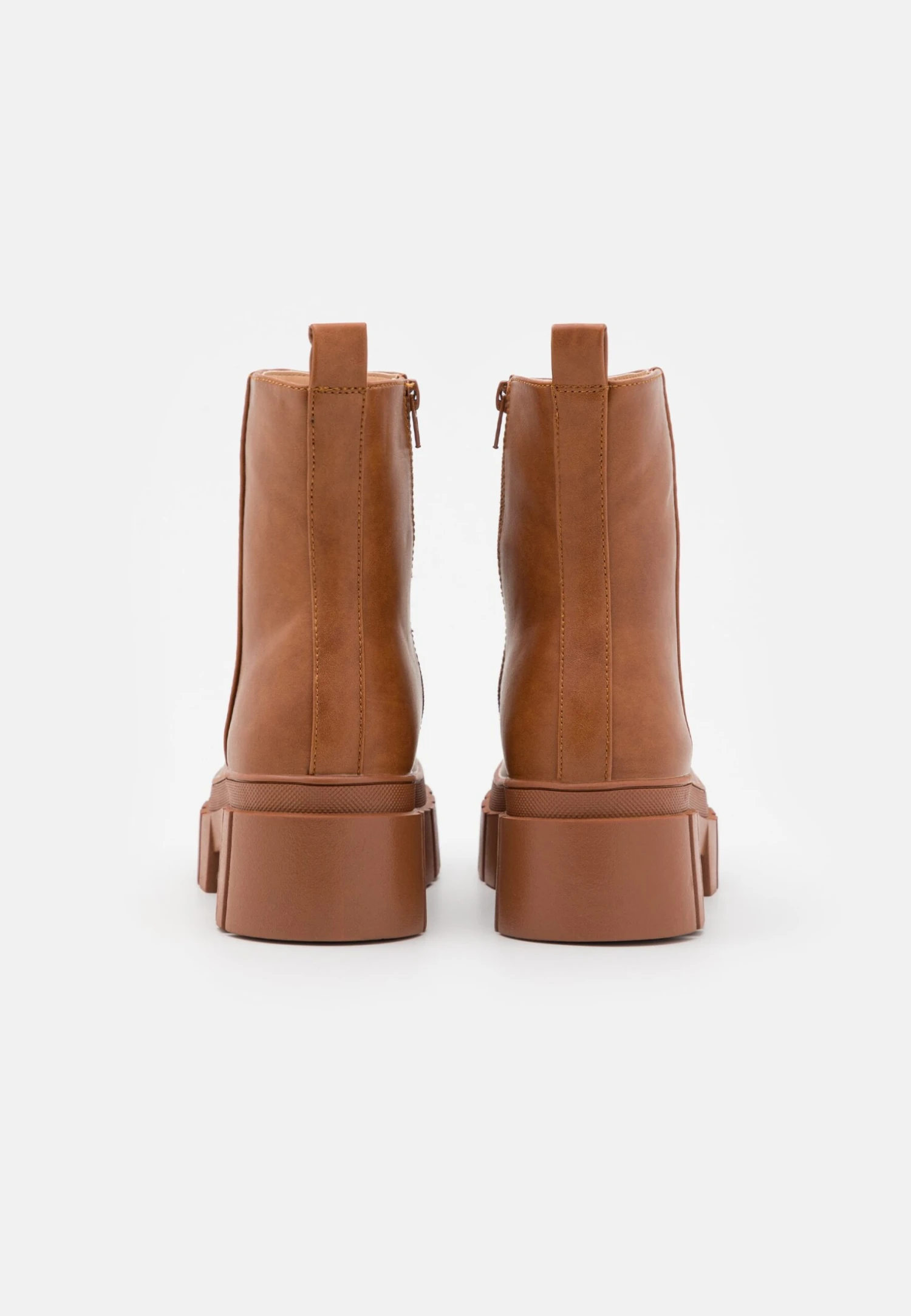 Even&Odd Enkellaarsjes Met Plateauzool - Cognac 6 Even&Odd Enkellaarsjes Met Plateauzool - Cognac - Afbeelding 4