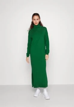 Even&Odd Rollkragen Basic Maxi Strickkleid - Maxi-Jurk -Green