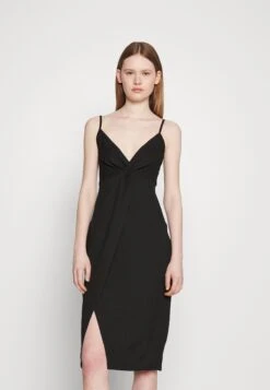 Even&Odd Eo-Ss23-C144-Sj / Strappy V Neck Knot Front Waist Midi Dress / 302 - Red - Jurk - 802 - Black -Even&Odd 23d508aa3f874e3baf279a0c7a9eb050