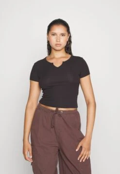 Even&Odd 2 Pack - T-Shirt Basic - Black/Purple -Even&Odd 469fe43dcfca4439b40cb7dde799f32b