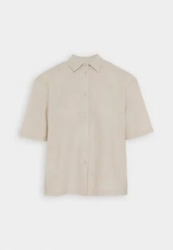 Even&Odd Linen-Mix Button Down Blouse - Overhemdblouse - Beige -Even&Odd 486e50f0eac444eca20faeb432b2978e