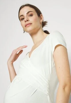 2Pack - T-Shirt Basic - Off-White/ Mottled-Grey -Even&Odd 4bc38569bb7c44589f1884289c20dd2a