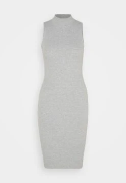 Even&Odd Perkin Neck Midi Bodycon Dress - Jerseyjurk - Mottled Grey -Even&Odd 538a1b63ec5943d999716bc9f9aa22b9