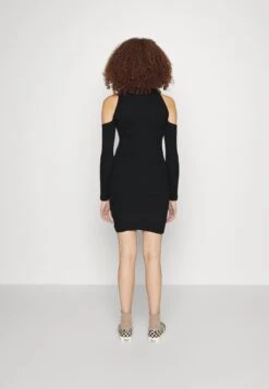 Even&Odd Party Schulterfrei Bodycon Mini Strickkleid - Gebreide Jurk - Black -Even&Odd 547a12755482443ab9890beb79589383