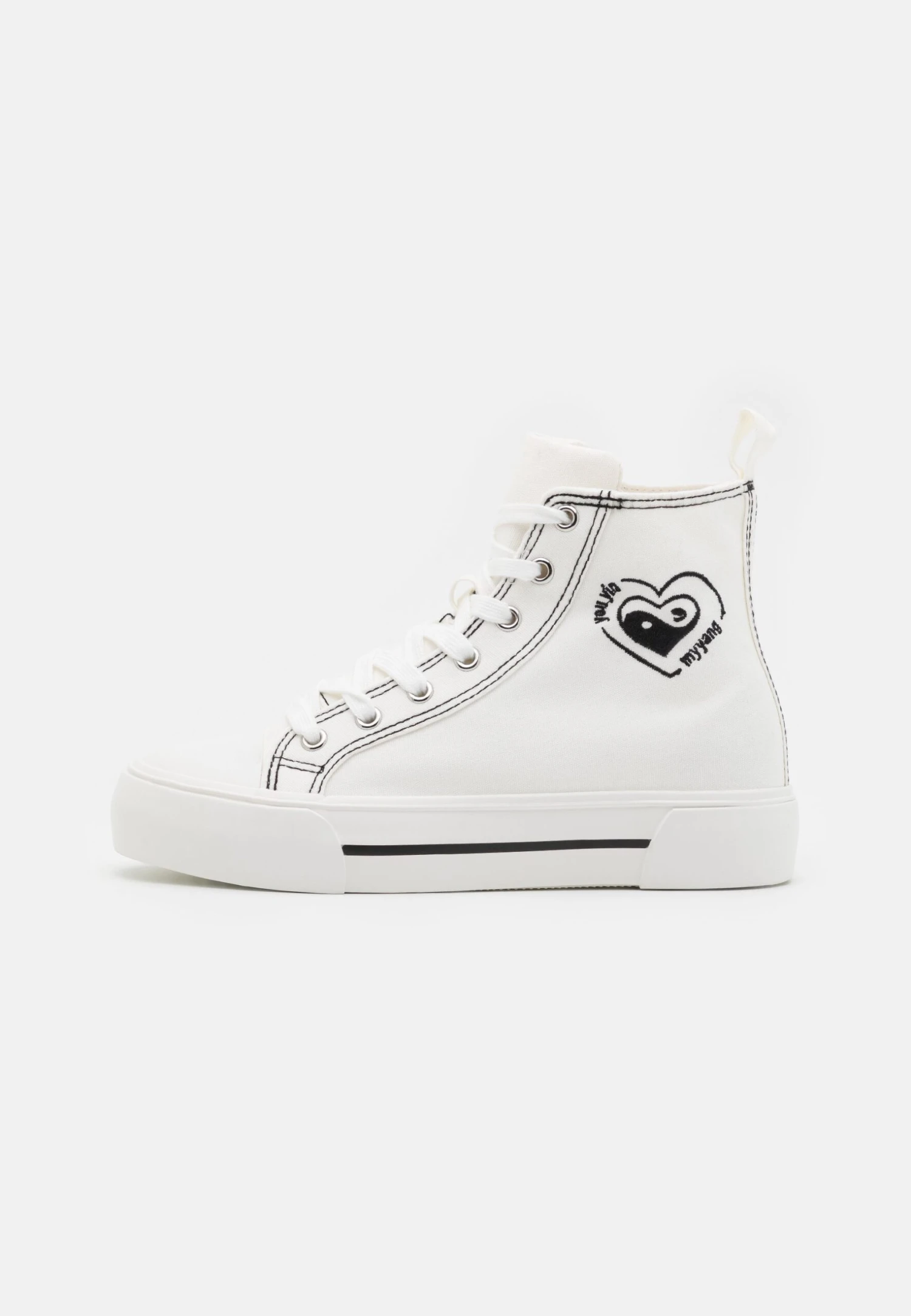 Even&Odd Love - Sneakers Hoog - White/Black 4 Even&Odd Love - Sneakers Hoog - White/Black - Afbeelding 2