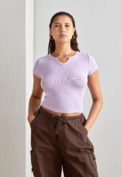 Even&Odd 2 Pack - T-Shirt Basic - Black/Purple -Even&Odd 64f2a2997dbf4c42ac9a0c8582256a1c