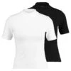 2Er Pack - T-Shirt Basic - White/Black -Even&Odd 681c097f15084a12afa3c8dbe2ecea4e