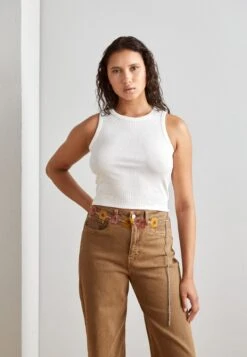 Even&Odd 2 Pack - Top - Off-White/Dark Brown -Even&Odd 6bce0c7de1a24b98addd9a728c2978d2