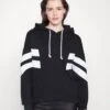 Hoodie - Black/White -Even&Odd 74db8b5e60fb493b9641311c8f43634e