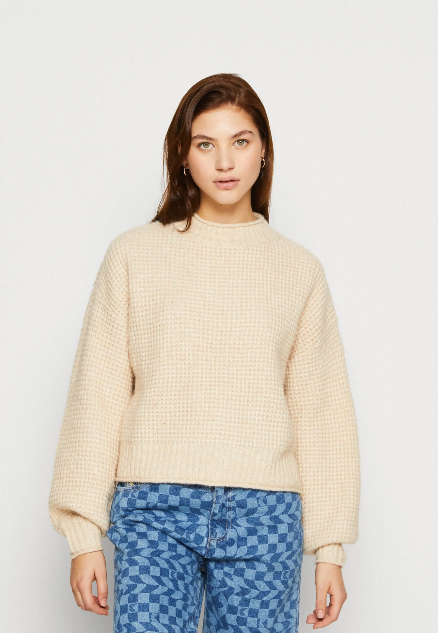 Even&Odd Moss Stitch Jumper - Trui - Sand 3 Even&Odd Moss Stitch Jumper - Trui - Sand
