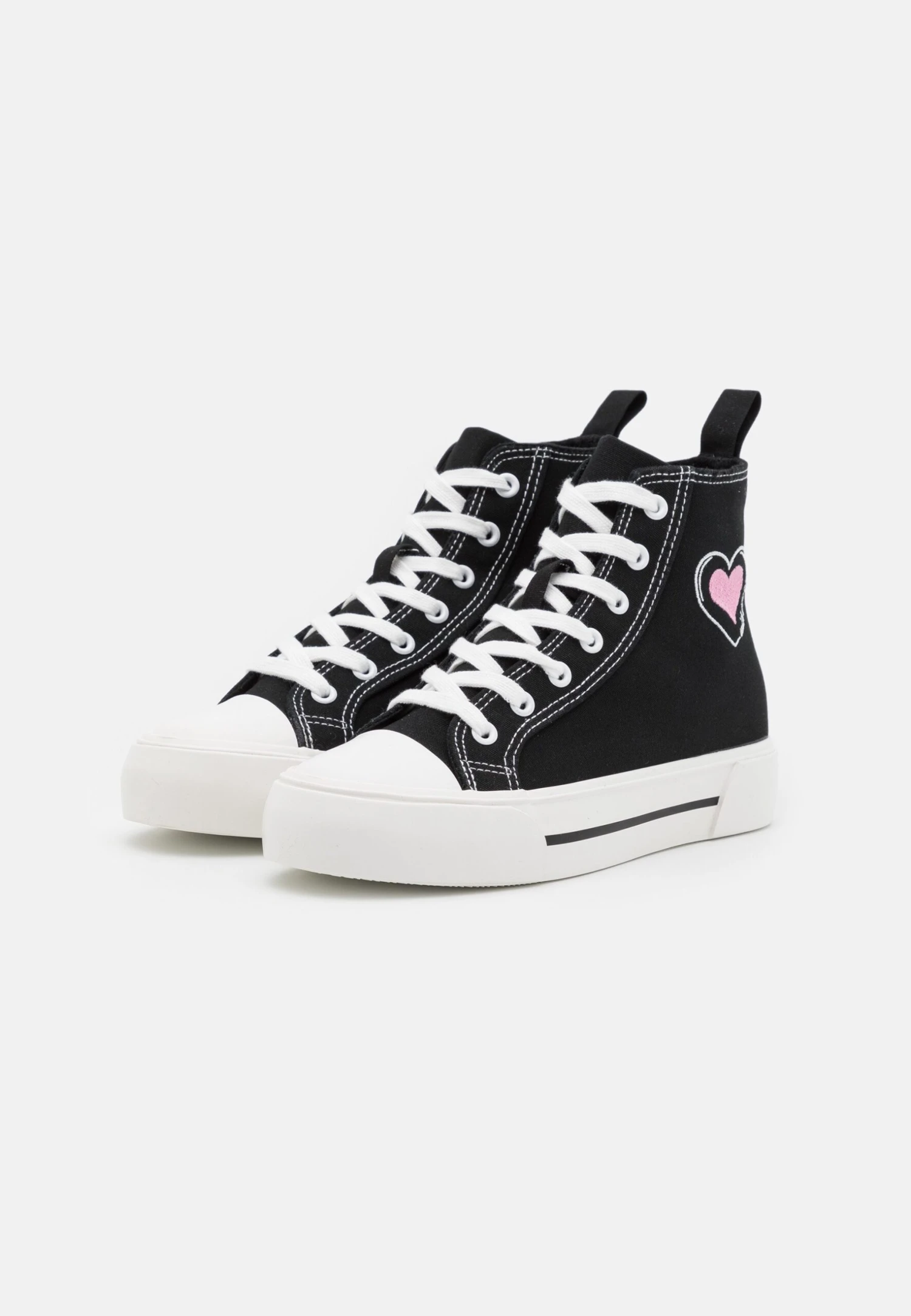 Even&Odd Love - Sneakers Hoog - Black/Pink 5 Even&Odd Love - Sneakers Hoog - Black/Pink - Afbeelding 3