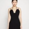 Strappy Lace Insert Open Neckline Mini Bodycon Dress - Cocktailjurk - Black -Even&Odd 88ce50b5d8b743568e2883e710fe6877