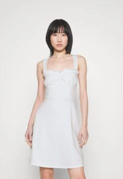 Even&Odd Sleeveless Sweetheart Neckline Princess Seams Flared Skirt Mini Dress (Eo-Ss23-C131-Sp) / 001 - White - Jurk - 001 - White -Even&Odd 903151c4214948b59bb6803b83e448ef