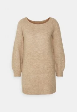 Even&Odd Schulterfrei Mini Strickkleid - Gebreide Jurk - Camel -Even&Odd aae494a99a784461bb5fd5aca28a3438