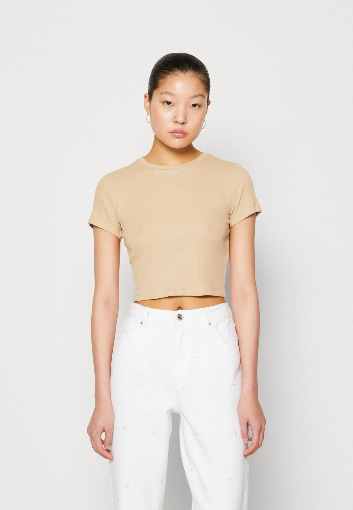 Even&Odd 3 Pack - T-Shirt Basic - Beige/Black/Orange 4 Even&Odd 3 Pack - T-Shirt Basic - Beige/Black/Orange - Afbeelding 2