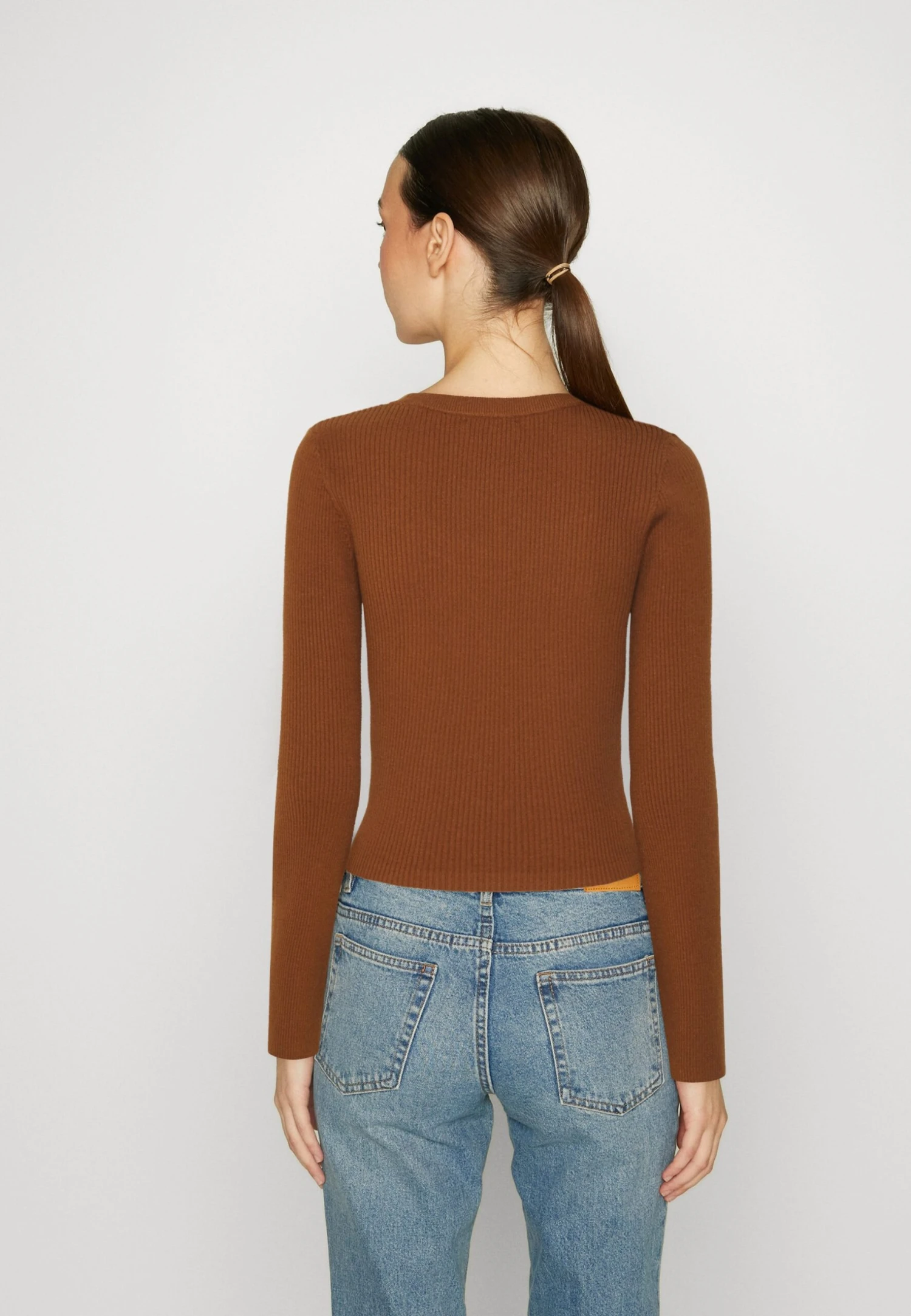 Even&Odd Flared Sleeve - Trui - Brown 5 Even&Odd Flared Sleeve - Trui - Brown - Afbeelding 3