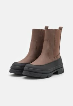 Enkellaarsjes Met Plateauzool - Dark Brown -Even&Odd c0d322b17a1d4228a520765d0a0a873e