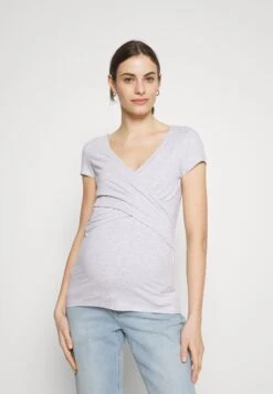 2Pack - T-Shirt Basic - Off-White/ Mottled-Grey -Even&Odd ea8693de0713498f9b627485deb42299