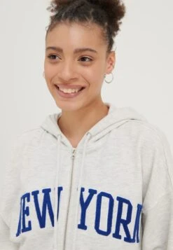 Even&Odd Sweater Met Rits - Mottled Light Grey -Even&Odd f190b7d558b443c590e23480fdd6ab80