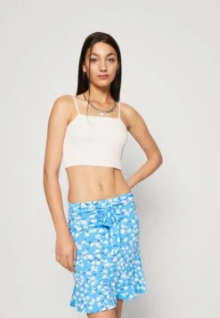 Even&Odd Mini Skirt With Volant - A-Lijn Rok - Light Blue/White -Even&Odd f70d50e2834245a6a04790cfd8c0c744