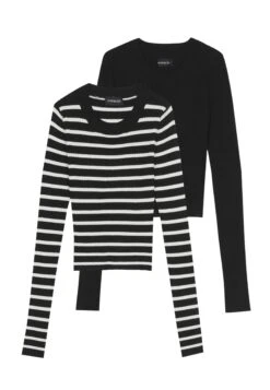 Even&Odd 2 Pack - Trui - Black / Off-White -Even&Odd f7b2e9b43e2f44ac99e5e4f3fa6e6151